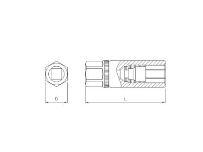 Bougiedop Binnenclip 1/2 inch 18mm