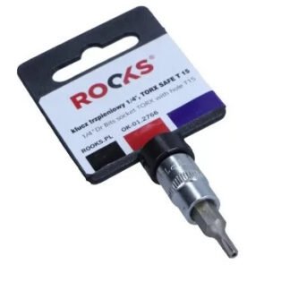 Rooks Bit Dop 1/4 inch Torx T15 met gat