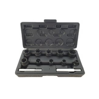 Spiraaldoppenset 12-delige set 1/2 inch en 3/8 inch accessoires