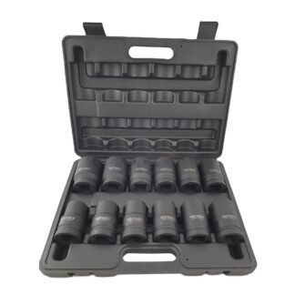 1'' Krachtdoppen set 6-kant 12-delig 80 mm lengte