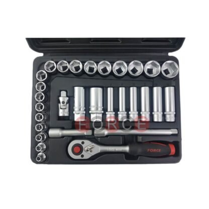 30pc 3/8 inch Draaikop 6-punts Steeksleutel Set